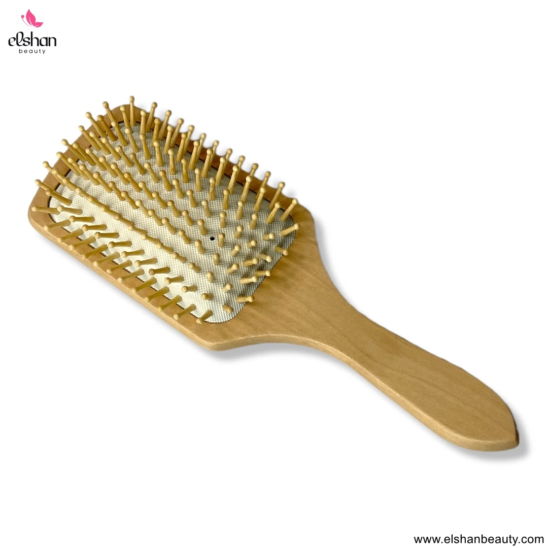 برس چوبی موهای کراتین شده